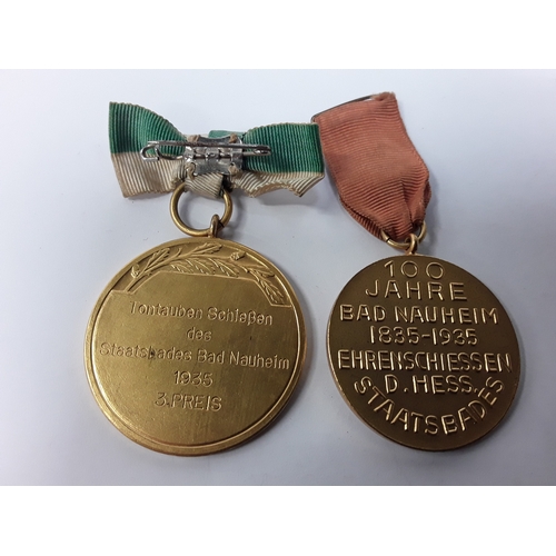 100 - WW2 German Nazi Hitler 1935 medal plus one other 1935 medal.