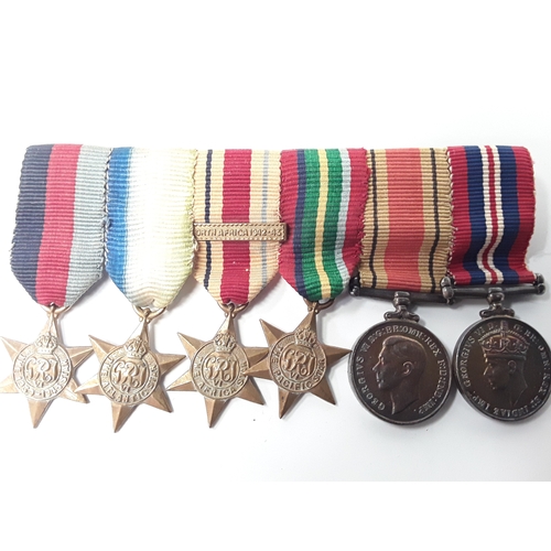 99 - 6 x WW2 Royal Naval Campaign medals and miniatures, one with a bar, to include Atlantic Star and Pac... 