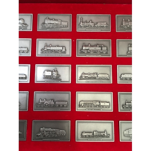 491 - A collection of Great British Locomotives Pewter ingots in case.