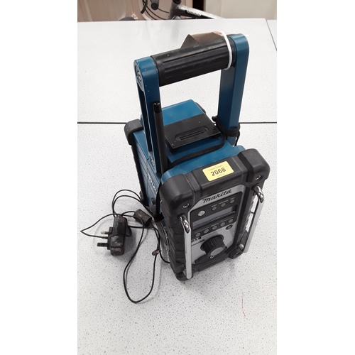 2068 - A Makita DAB site radio with power lead (REF 106).