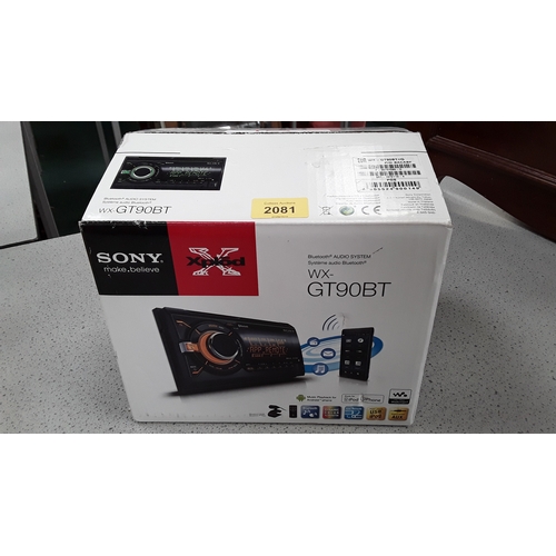 2081 - A Sony WX-GT90BT car bluetooth audio system boxed as new (REF 10).