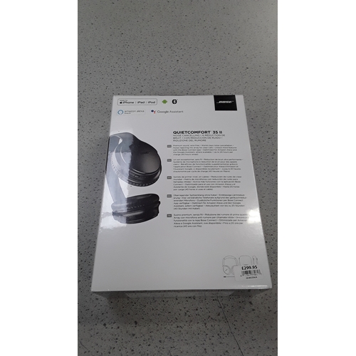 2085 - A pair of Black Bose Quietcomfort 35 II noise cancelling bluetooth headphones as new sealed in box. ... 