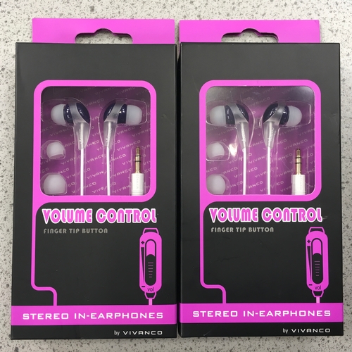 2203 - Two sets of earphones by Vivanco (ref:93).