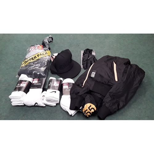 2225 - Four packs of three Nike socks together with a pair of Nike gloves, Adidas cap, Cross Hatch waterpro... 