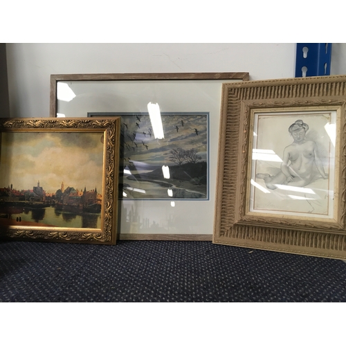 2352 - Three framed pictures (ref:194).