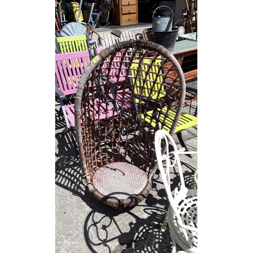 2299 - A hanging hammock chair.