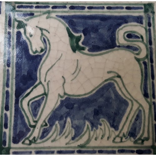 38 - Poole Pottery Carter & Co tile depicting a horse 5x5