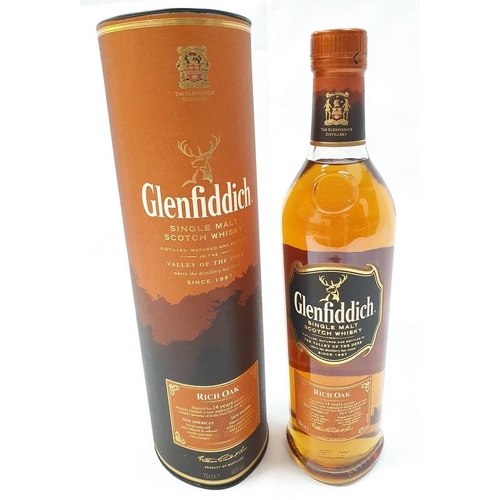 114 - Glenfiddich 70cl Rich Oak Single Malt Scotch Whiskey in box (Ref 233).