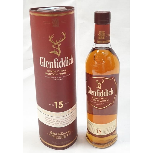 117 - Glenfiddich 70cl 15 year Single Malt Scotch whiskey (Ref 233).