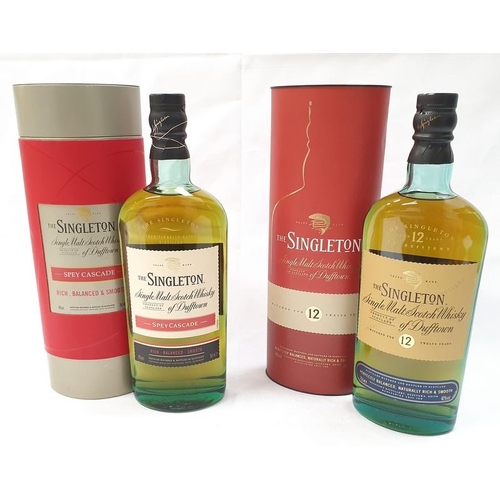 126 - Two bottles of 70cl The Singleton Single Malt scotch whiskey - Spey Cascade and 12Y) .