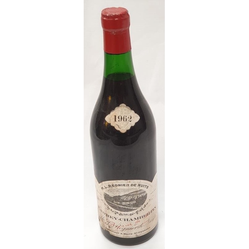 139 - A 1962 bottle of Gevrey-Chambertin from M.L. Régnier de Nuits.