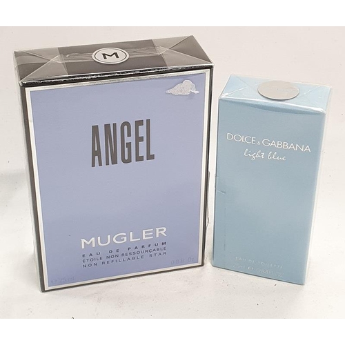 277 - Mugler Angel eau de parfum 25ml and Dolce & Gabbana Light Blue eau de toilette 25ml (Ref 5).