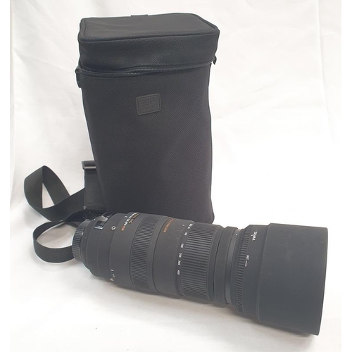 343 - A Sigma DG Marumi 120-400mm HSM camera Lense with carry case (REF 123).