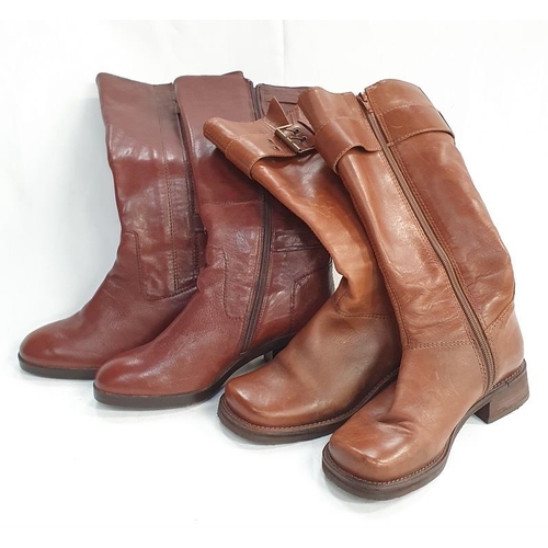 359 - A pair of ladies Insolia leather boots together with another pair of ladies leather boots.