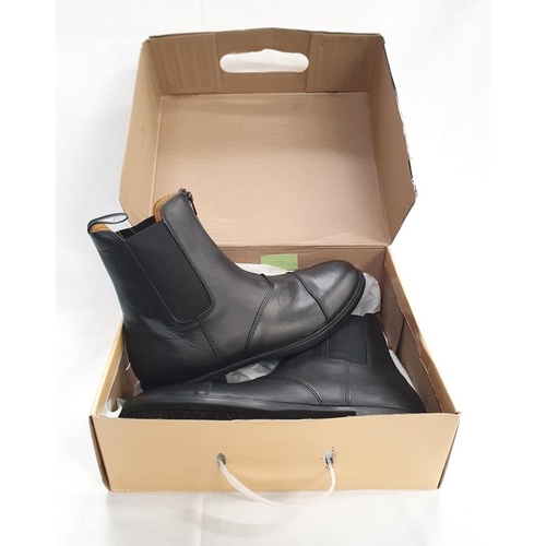 363 - Boxed Equidor Silverton Zip Up Black leather ladies equine boots size 12.