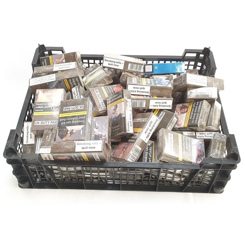 367 - A tray containing a large quantity of cigarettes (REF 35).