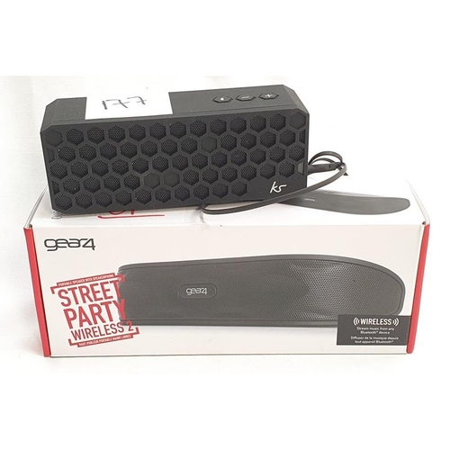 372 - A Gear 4 Street Party Wireless 2 speaker boxed together with a KS Hive JB 2505 speaker (REF 61, 177)... 