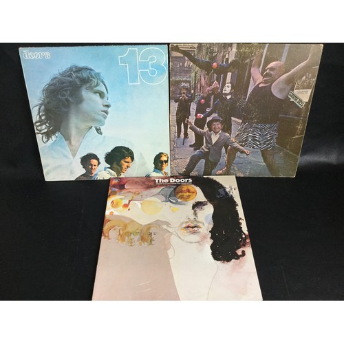 50A - 3 X DOORS VINYL LP RECORDS. Titles here include - 13 - Strange Days and the double album Weird Scene... 