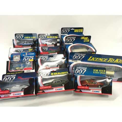 431 - Corgi James Bond related group to include TY06701 Chevrolet Truck, Ty07501 Aston Martin Vanquish and... 