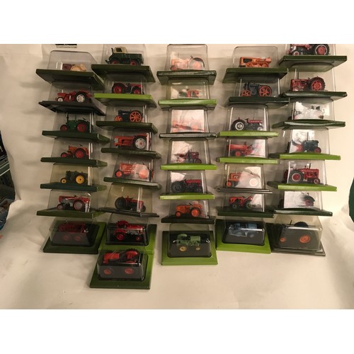 420 - Collection of 36 Hachette Tractors diecast models in bubble packs.