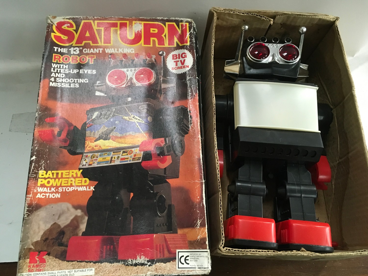 Saturn 13 Inch Giant Walking Robot From Kamco 1981 RARE Vintage