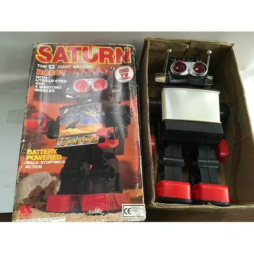 324 - Saturn 13 Inch Giant Walking Robot From Kamco 1981 RARE Vintage Retro Toy.