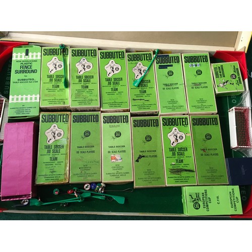 310 - Subbuteo Football Express original football pitch together with 12 boxed teams, extra players and ot... 