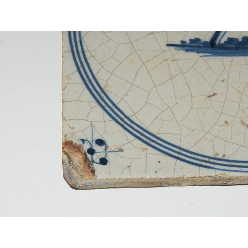 16 - Dutch Delftware tiles depicting dogs late 17th/18th century 5.1