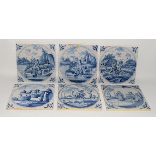 19 - Dutch blue & white Delftware tile 