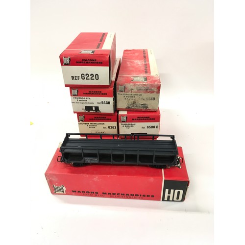 251 - 8 x Jouef HO boxed wagons: 6220, 6480, 6263, 6430, 6540, 6540B, 2 x 6500B. All appear generally Good... 