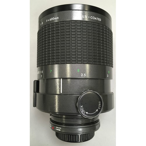 221 - Sigma Macro 1:3 mirror telephoto lens with filters and carry case