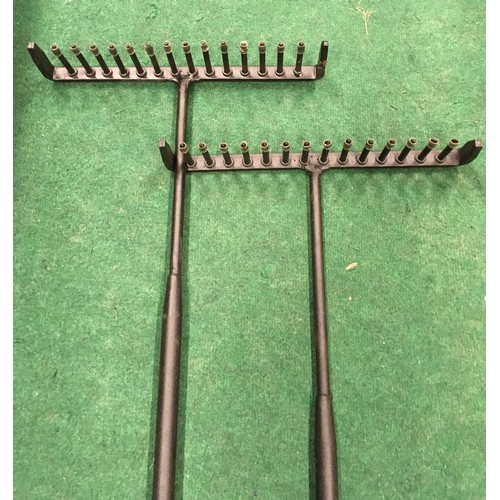 283 - Two heavy duty steel rakes. ref 17