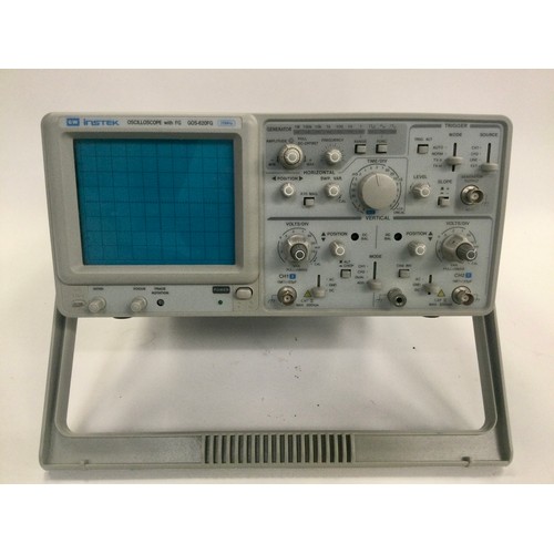 316 - Oscilloscope Made By Instek - 20MHz.
Model number GOS-620FG. Powers up fine and trace line displays,... 