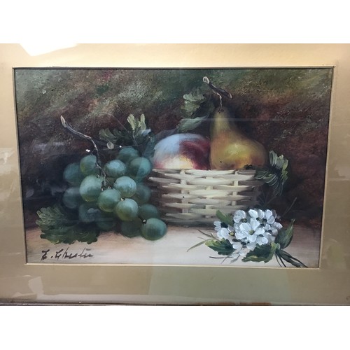 331 - Pair gilt frame still life one signed bottom left 45x35cm