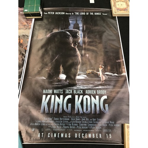 336 - Three double sided cinema posters for King Kong 2005 each measuring 180x120cm.