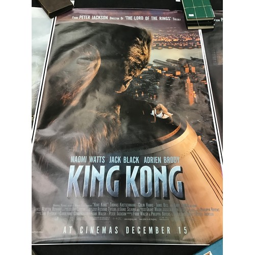 336 - Three double sided cinema posters for King Kong 2005 each measuring 180x120cm.