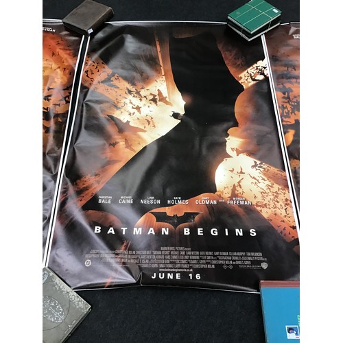 342 - Three single sided cinema posters for Batman Begins each measuring 180x120cm.