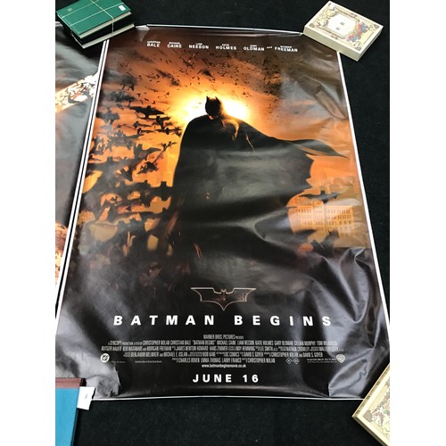 342 - Three single sided cinema posters for Batman Begins each measuring 180x120cm.