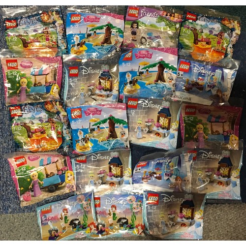 402 - 19x Lego Disney/Disney Princess/Elves/Friends Polybag sets. All new and sealed.