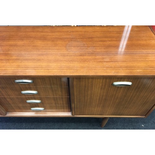 162 - G Plan 1960's low sideboard fitted with alcohol cabinet, four drawers and double width cupboard. Has... 