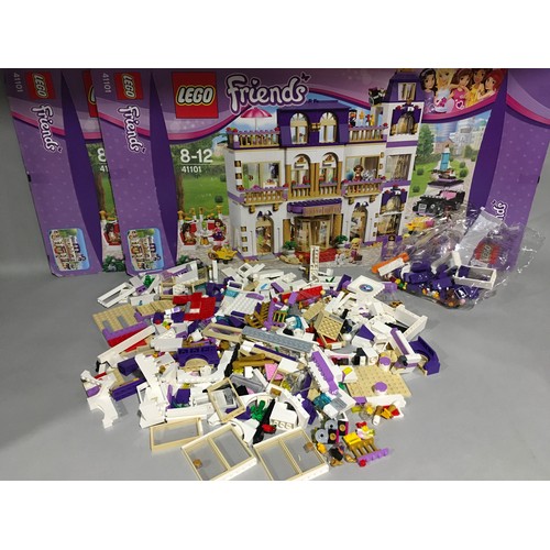 525 - 2 X Lego Friends Grand Hotel sets 41101 with instruction manuals and boxes. Unchecked for completene... 