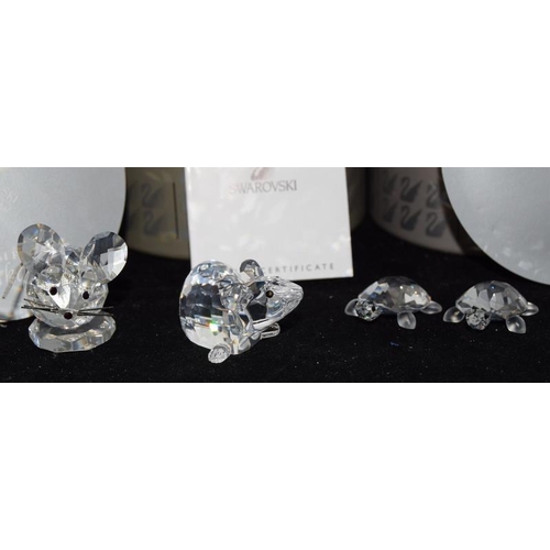 249 - Swarovski Crystal set of Baby Tortoises 220960, Penguins on an Iceberg 209588, Zodiac Goat 275438, C... 