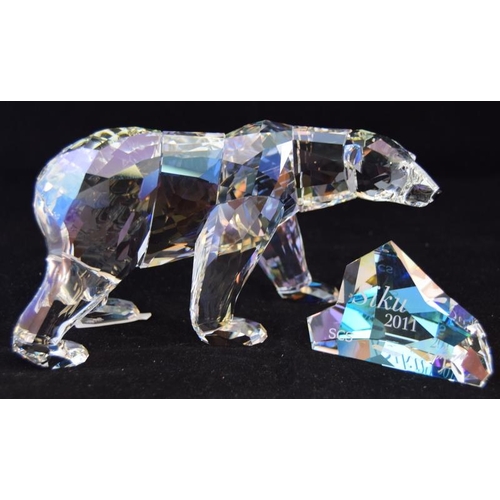 36 - Swarovski Crystal Society Siku Polar Bear, code 1053154 retired, boxed with all relevant paperwork &... 