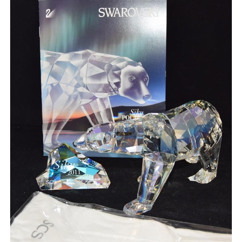 36 - Swarovski Crystal Society Siku Polar Bear, code 1053154 retired, boxed with all relevant paperwork &... 