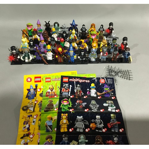 591 - 42 X Lego Minifigures from Series 12 - 14 to include checklists.