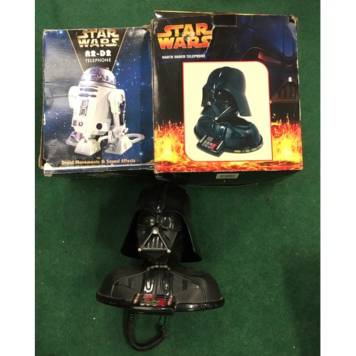 312 - Star Wars 2 Darth Vader and R2-D2 telephones. Only two boxed.