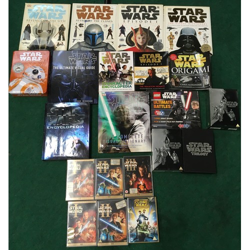 313 - Collection of Star Wars books and DVD’s to include Star Wars Trilogy.