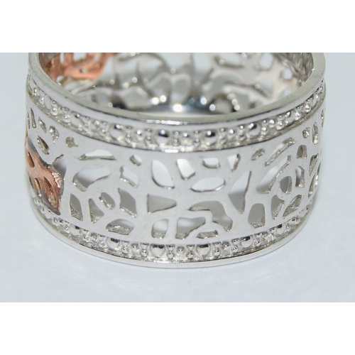 40 - Original Clogau Welsh gold and silver ring boxed size M