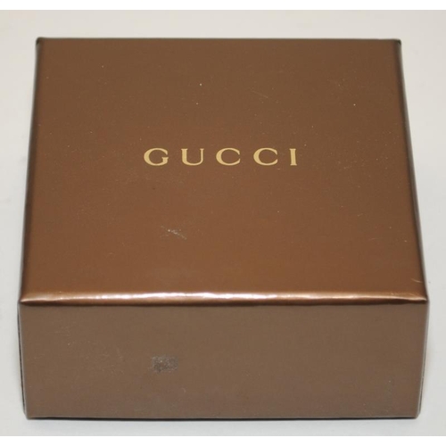 39 - Genuine Gucci Sterling Silver ball chain bracelet with hanging 'G' bead. Comes complete with certifi... 