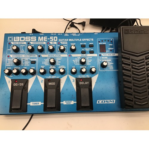 431 - BOSS ME-50 MULTI EFFECT GUITAR PEDAL BOARD. We have 2 units here which come with a collection of jac... 